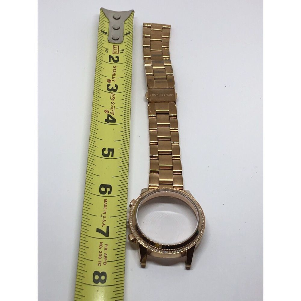 Authentic Michael Kors Watch Parts Case And Crystal Links Full Band 18mm H161